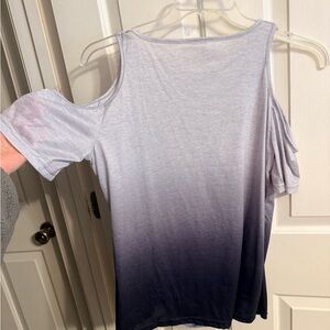Women's Gradient Cold Shoulder Top